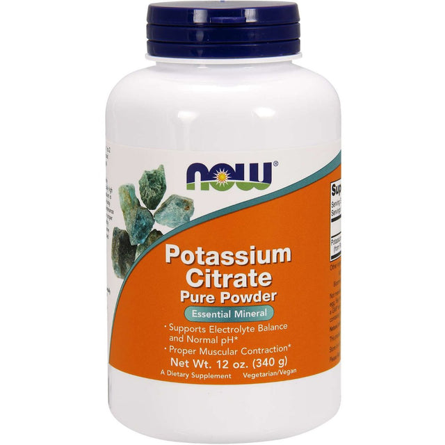 Potas NOW Foods Potassium Citrate Pure Powder 340 g - Sklep Witaminki.pl