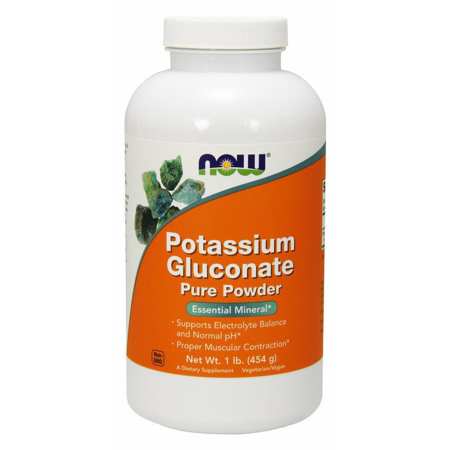 Potas NOW Foods Potassium Gluconate Pure Powder 454 g - Sklep Witaminki.pl