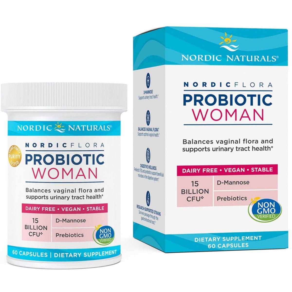 Nordic Naturals Nordic Flora Probiotic Woman 60 caps Probiotyk dla kobiet - Sklep Witaminki.pl