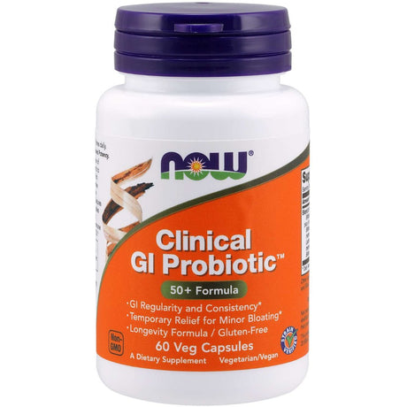 Probiotyk dla seniora NOW Foods Clinical GI Probiotic 60 vcaps - Sklep Witaminki.pl