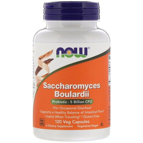 Probiotyk jednoszczepowy NOW Foods Saccharomyces Boulardii 120 vcaps - Sklep Witaminki.pl