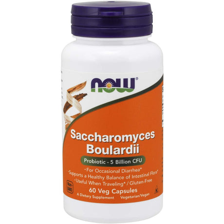 Probiotyk jednoszczepowy NOW Foods Saccharomyces Boulardii 60 vcaps - Sklep Witaminki.pl