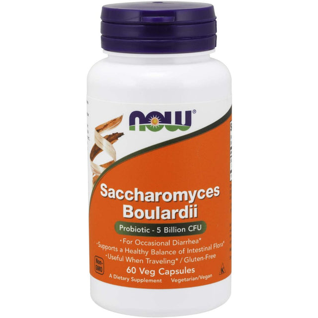 Probiotyk jednoszczepowy NOW Foods Saccharomyces Boulardii 60 vcaps - Sklep Witaminki.pl