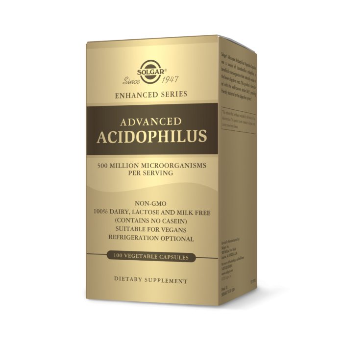 Solgar Advanced Acidophilus 100 vcaps Probiotyk jednoszczepowy - Sklep Witaminki.pl