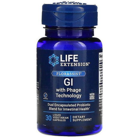Probiotyk wieloszczepowy Life Extension Florassist GI with Phage Technology 30 liquid vcaps - Sklep Witaminki.pl