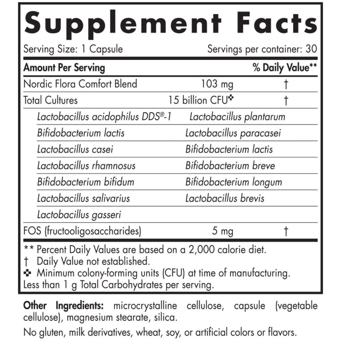 Probiotyk wieloszczepowy Nordic Naturals Nordic Flora Probiotic Comfort 30 caps - Sklep Witaminki.pl
