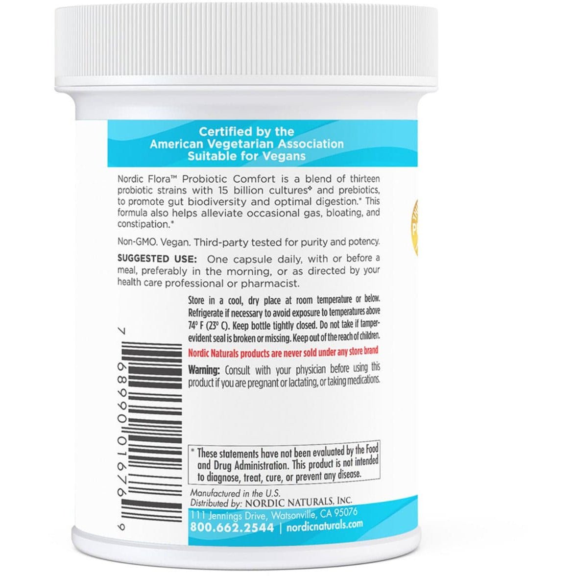 Probiotyk wieloszczepowy Nordic Naturals Nordic Flora Probiotic Comfort 30 caps - Sklep Witaminki.pl