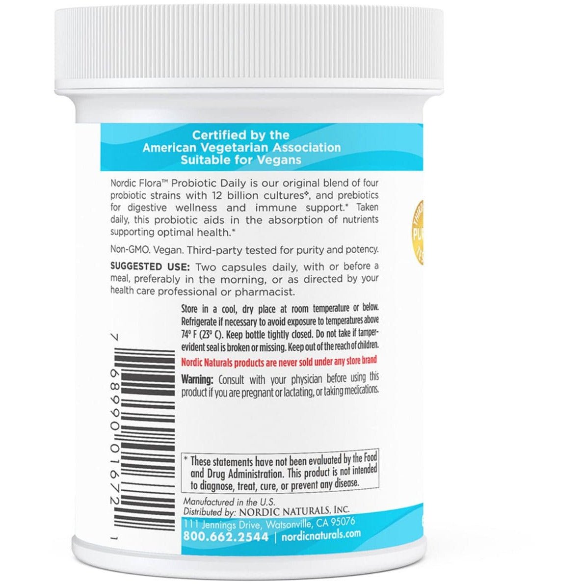 Probiotyk wieloszczepowy Nordic Naturals Nordic Flora Probiotic Daily 60 caps - Sklep Witaminki.pl