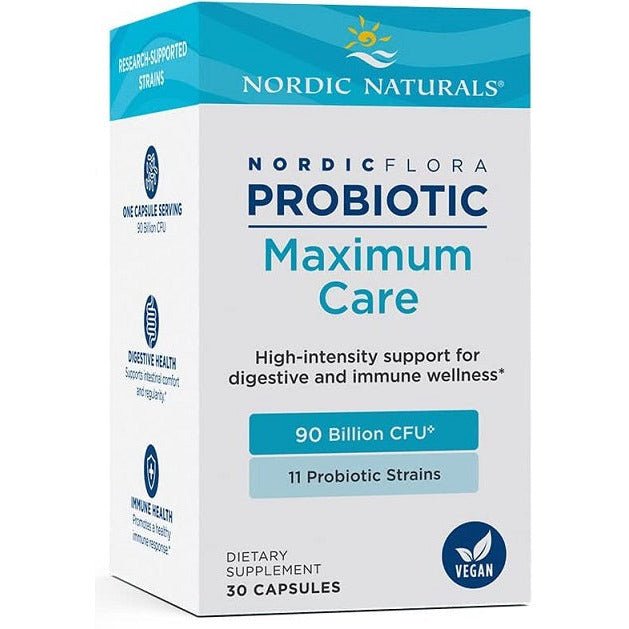 Nordic Naturals Nordic Flora Probiotic Maximum Care 30 vcaps Probiotyk wieloszczepowy - Sklep Witaminki.pl