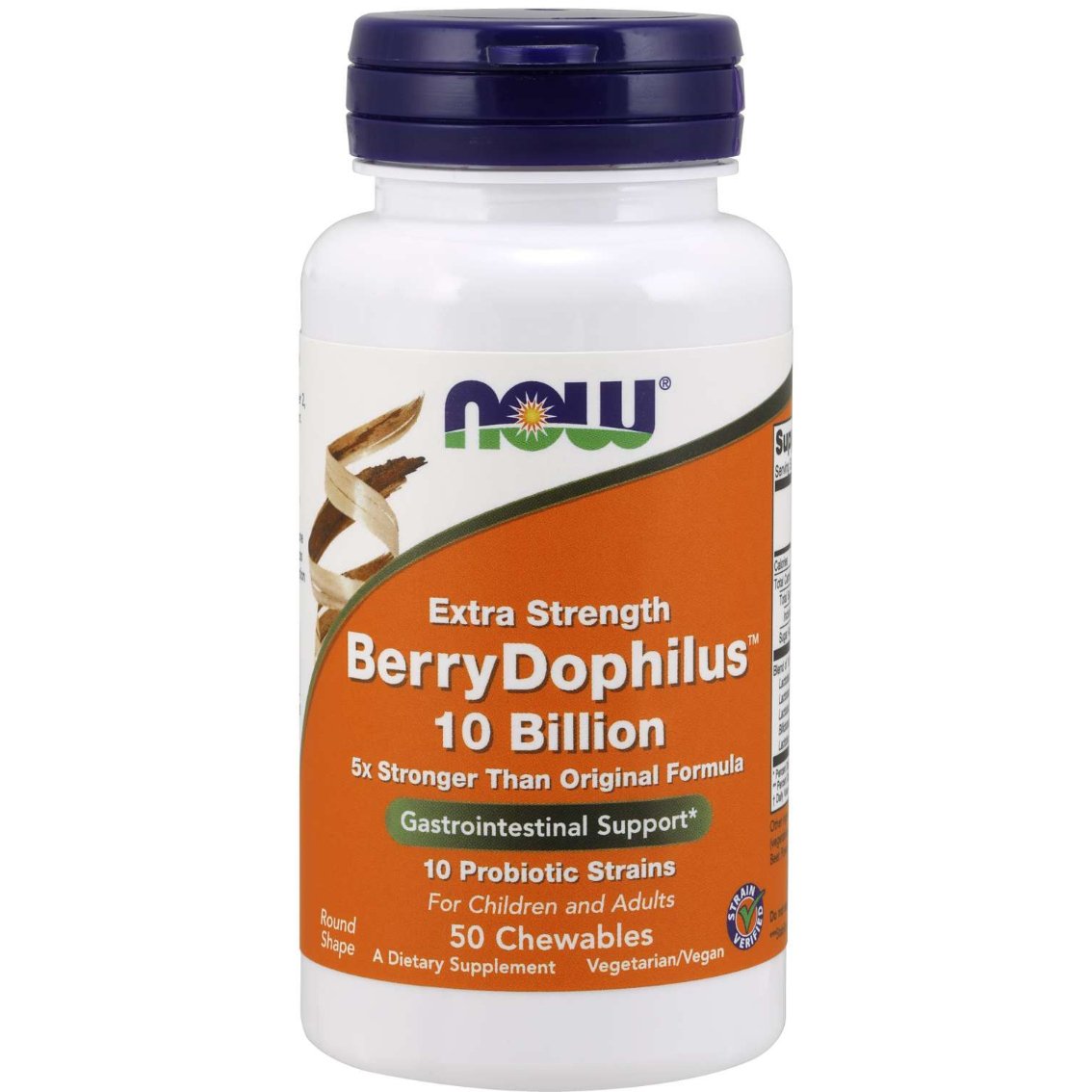 Probiotyk wieloszczepowy NOW Foods BerryDophilus 10 Billion 50 chewables - Sklep Witaminki.pl
