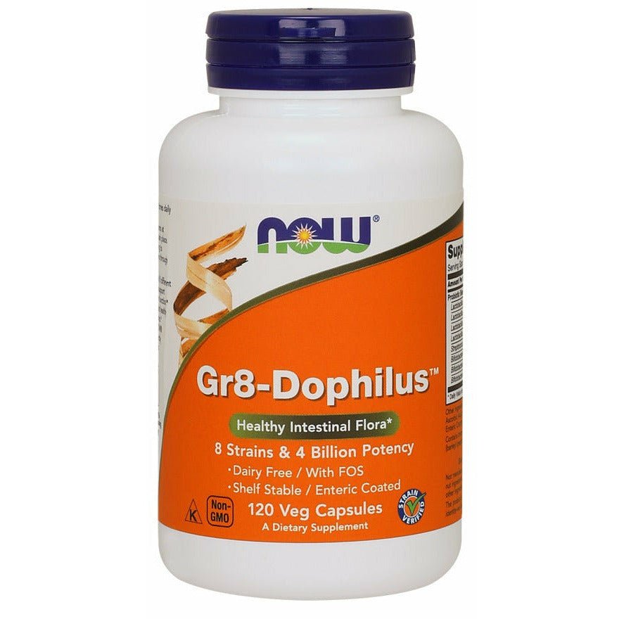Probiotyk wieloszczepowy NOW Foods GR8-Dophillus 120 vcaps - Sklep Witaminki.pl