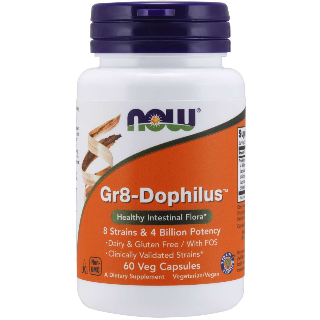 Probiotyk wieloszczepowy NOW Foods GR8-Dophillus 60 vcaps - Sklep Witaminki.pl