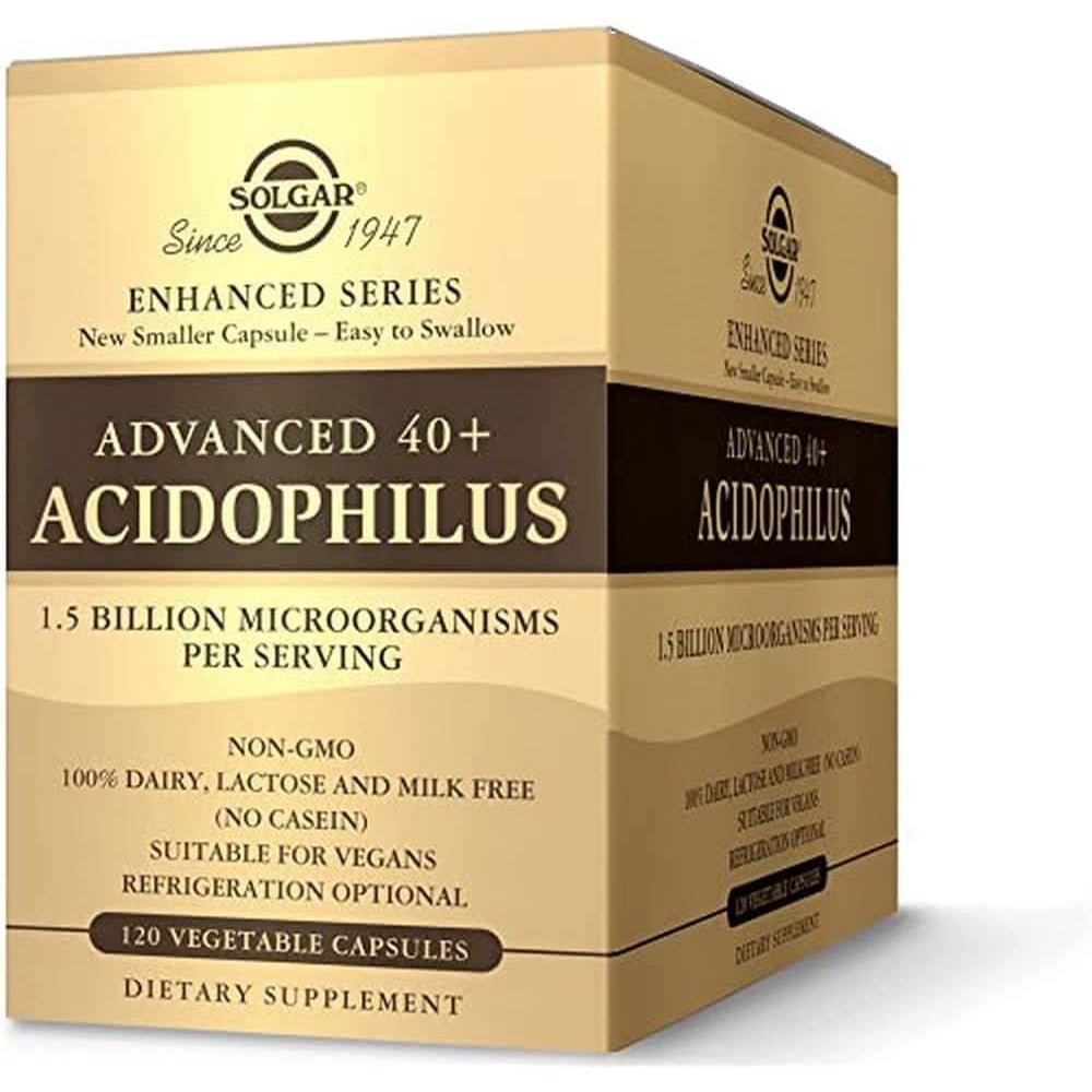 Solgar Advanced 40+ Acidophilus 120 vcaps Probiotyk wieloszczepowy - Sklep Witaminki.pl