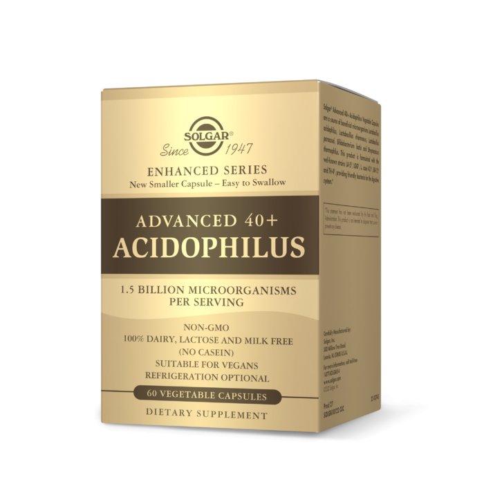 Solgar Advanced 40+ Acidophilus 60 vcaps Probiotyk wieloszczepowy - Sklep Witaminki.pl