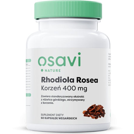 Różeniec Górski Osavi Rhodiola Rosea Korzeń 400mg 60 vegan caps - Sklep Witaminki.pl