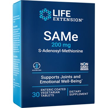 Life Extension SAMe S - Adenosyl - Methionine 200 mg 30 enteric coated tabs SAMe - Sklep Witaminki.pl