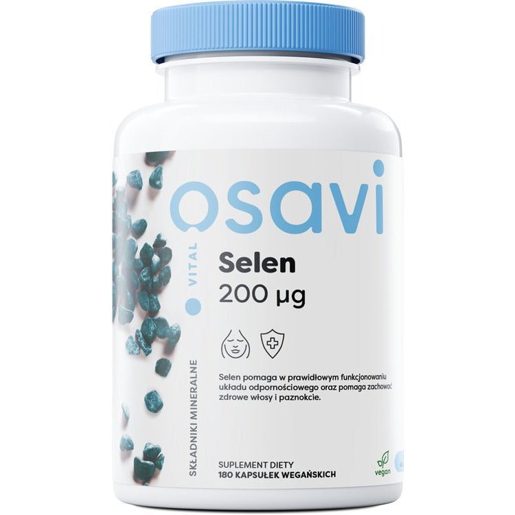 Selen Osavi Selen 200mcg 180 vegan caps - Sklep Witaminki.pl