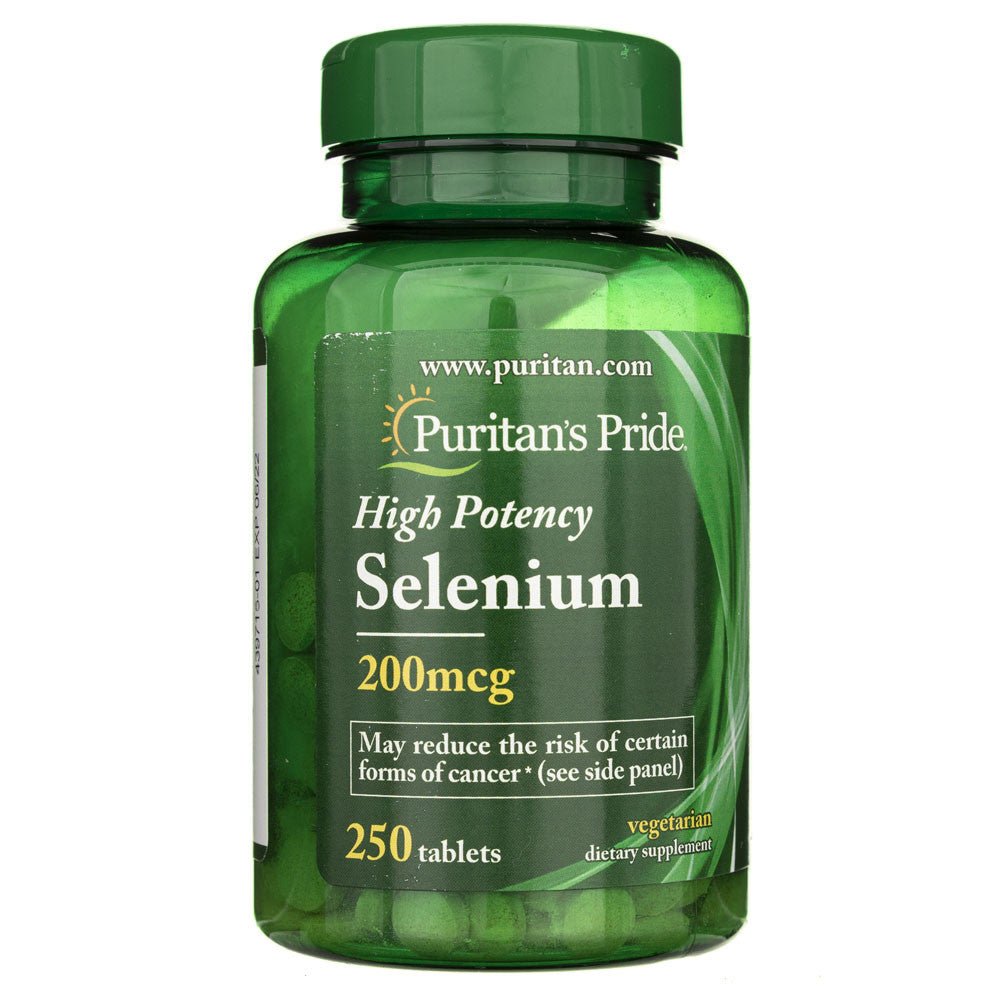 Puritan's Pride Selen 200 mcg 250 tabs Selen - Sklep Witaminki.pl