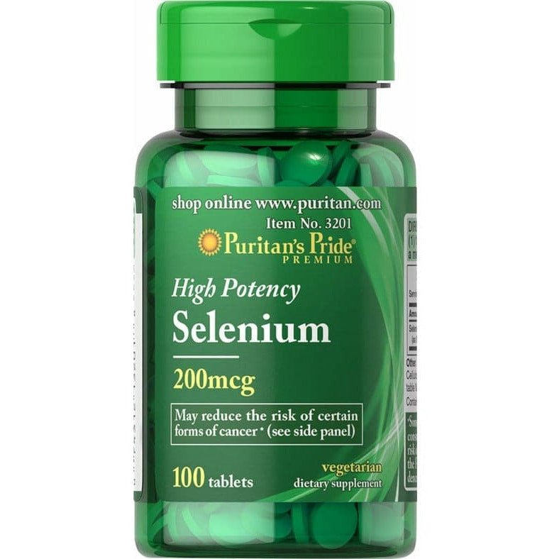 Selen Puritan's Pride Selenium 200 mcg 100 tabs - Sklep Witaminki.pl