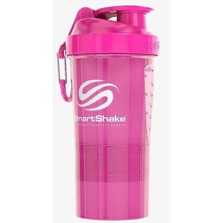 Shaker SmartShake Shaker Original2Go TWO Neon Pink Różowy 600 ml - Sklep Witaminki.pl