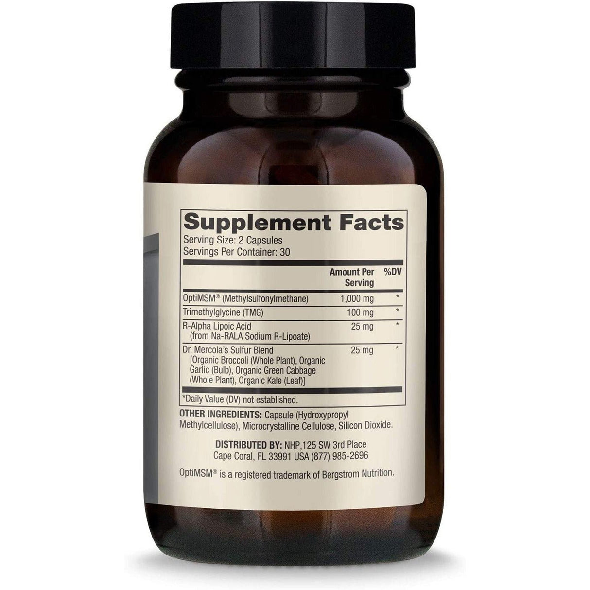 Siarka Dr. Mercola MSM Sulfur Complex 60 caps - Sklep Witaminki.pl
