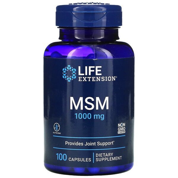 Life Extension MSM 1000 mg 100 caps Siarka - Sklep Witaminki.pl