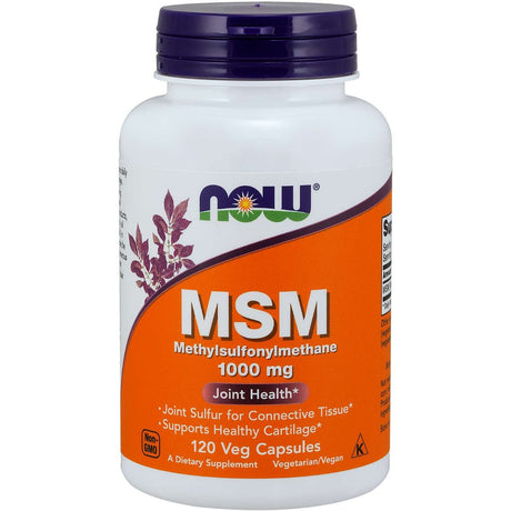 Siarka NOW Foods MSM 1000 mg 120 vcaps - Sklep Witaminki.pl