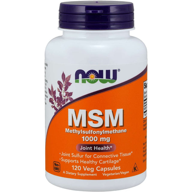 Siarka NOW Foods MSM 1000 mg 120 vcaps - Sklep Witaminki.pl