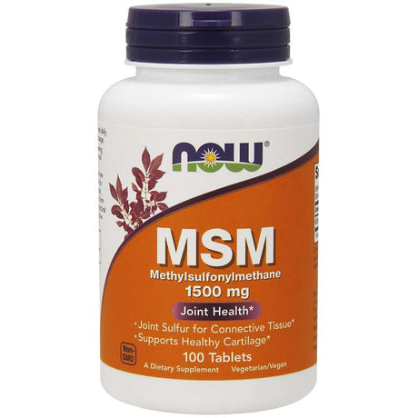 Siarka NOW Foods MSM 1500 mg 200 tabs - Sklep Witaminki.pl