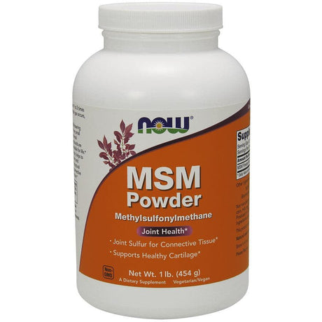 Siarka NOW Foods MSM Powder 454 g - Sklep Witaminki.pl