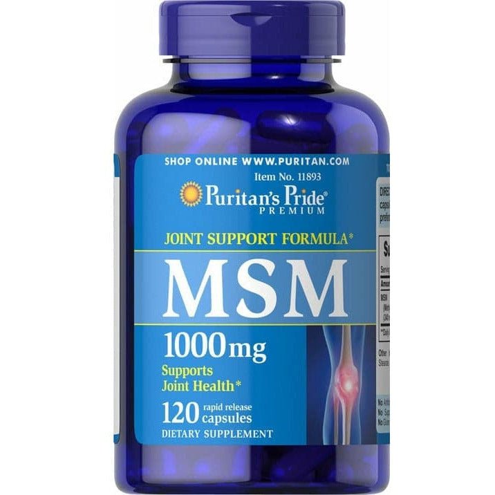 Puritan's Pride MSM 1000 mg 120 caps Siarka - Sklep Witaminki.pl