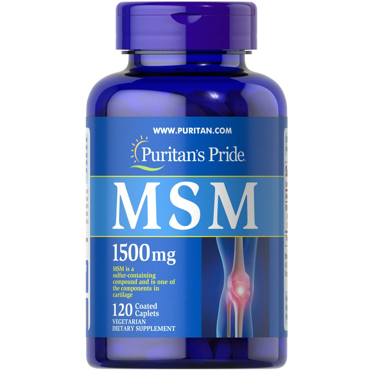 Puritan's Pride MSM 1500 mg 120 tabs Siarka - Sklep Witaminki.pl