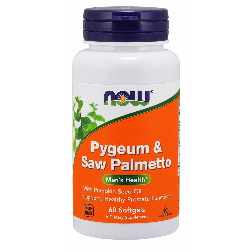 NOW Foods Pygeum & Saw Palmetto 60 softgels Śliwa Afrykańska - Sklep Witaminki.pl