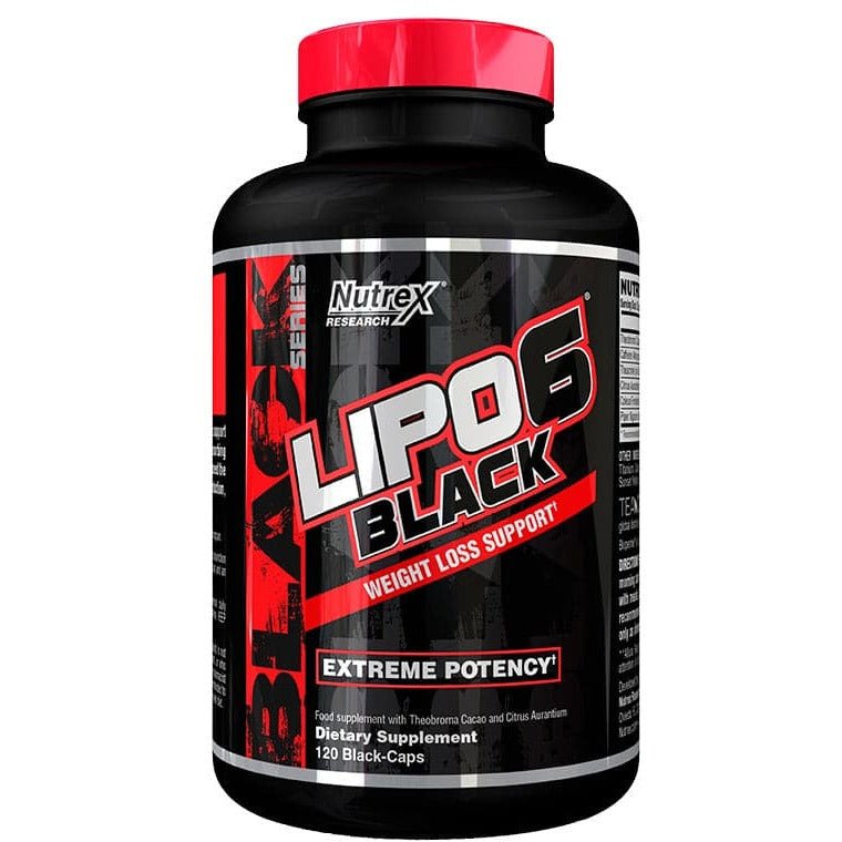 Spalacz tłuszczu Nutrex Lipo-6 Black 120 black caps - Sklep Witaminki.pl