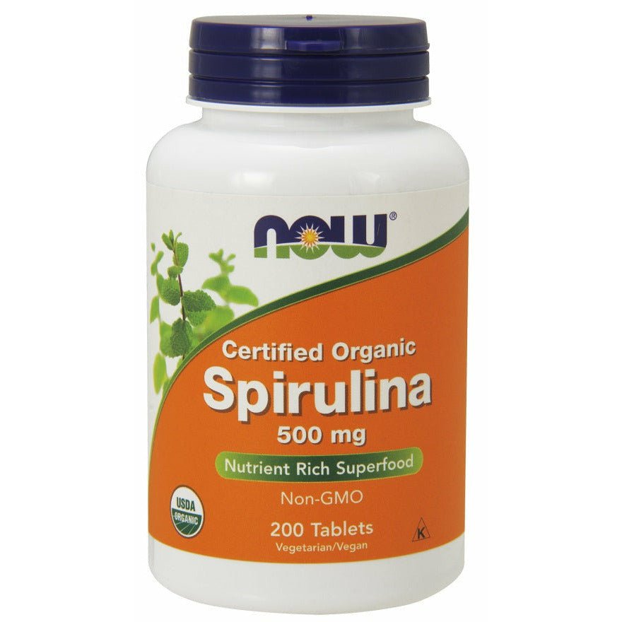 Spirulina NOW Foods Spirulina Organic 500 mg 200 tabs - Sklep Witaminki.pl