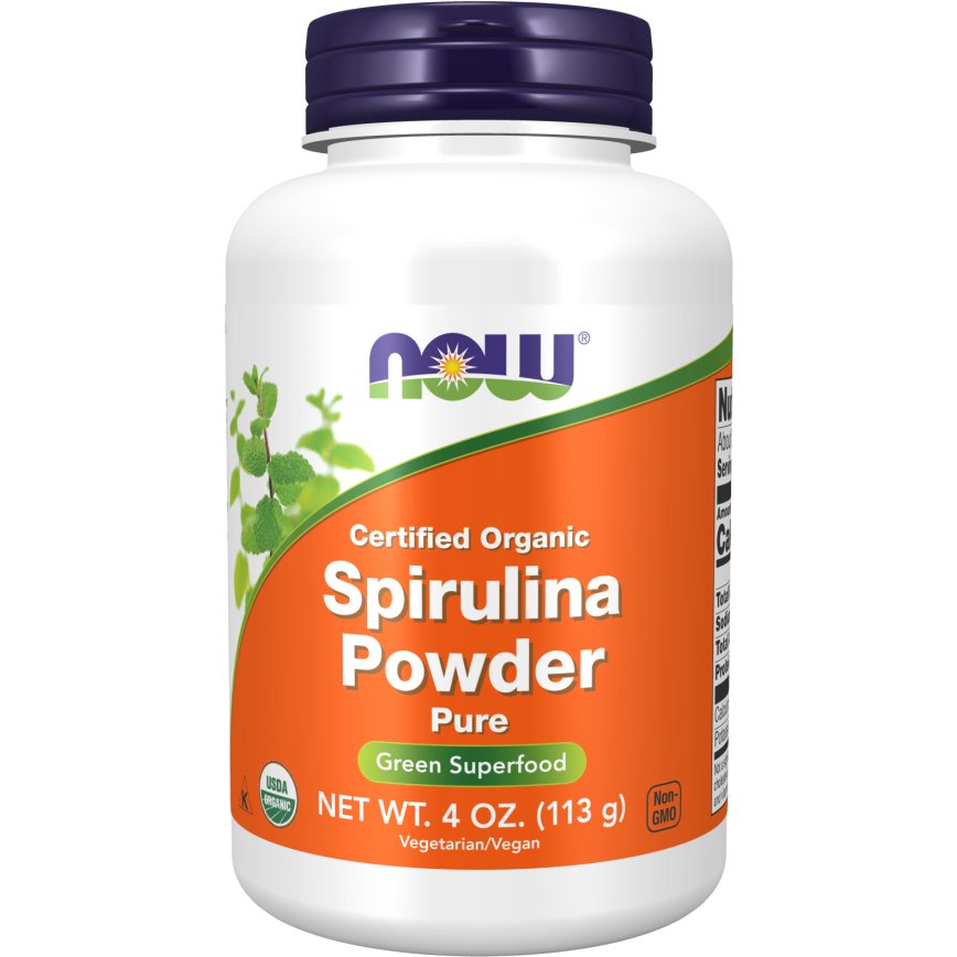 NOW Foods Spirulina Organic Powder 113 g Spirulina - Sklep Witaminki.pl