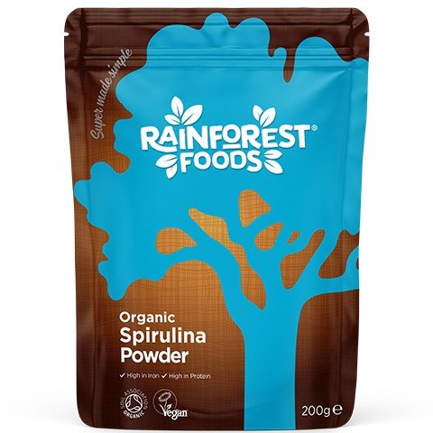Rainforest Foods Organic Spirulina Powder 200 g Spirulina - Sklep Witaminki.pl