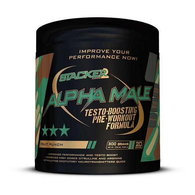 Stacker2 Alpha Male Fruit Punch 300 g Booster Testosteronu - Sklep Witaminki.pl