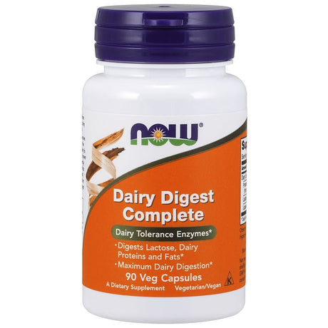 Trawienie nabiału NOW Foods Dairy Digest Complete 90 vcaps - Sklep Witaminki.pl