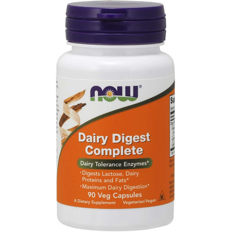 Trawienie nabiału NOW Foods Dairy Digest Complete 90 vcaps - Sklep Witaminki.pl