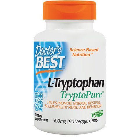 Tryptofan Doctor's BEST L-Tryptophan with TryptoPure 500 mg 90 vcaps - Sklep Witaminki.pl