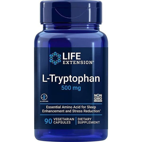 Tryptofan Life Extension L-Tryptophan 500 mg 90 vcaps - Sklep Witaminki.pl