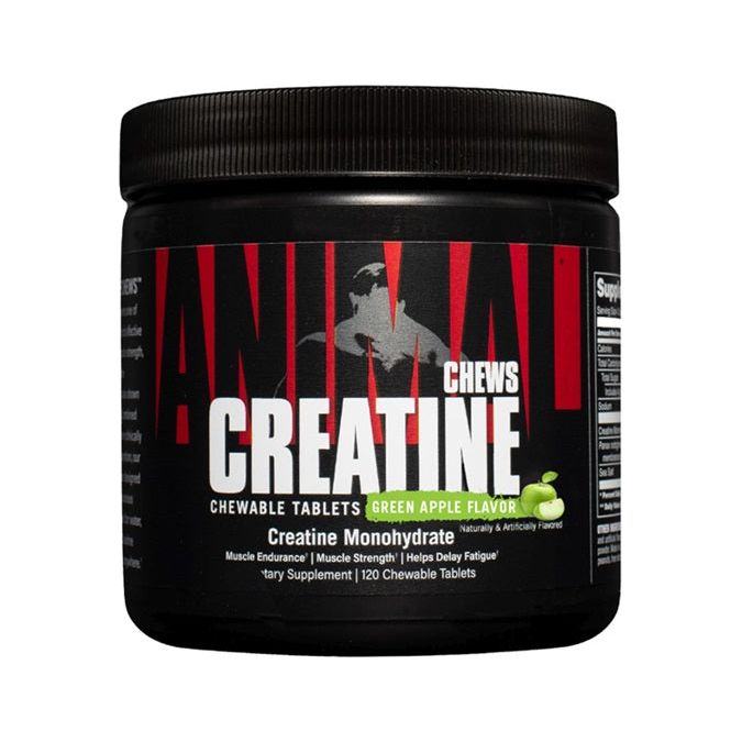 Universal Nutrition Creatine Chews 120 chewable tabs Green Apple Kreatyna - Sklep Witaminki.pl