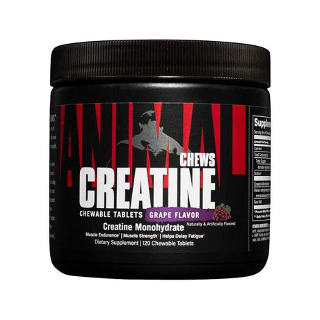 Universal Nutrition Creatine Monohydrate Chews 120 chewable tabs Grape - Sklep Witaminki.pl