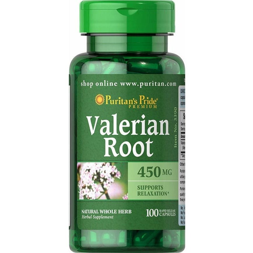 Puritan's Pride Valerian Root 450 mg 100 caps Waleriana - Sklep Witaminki.pl