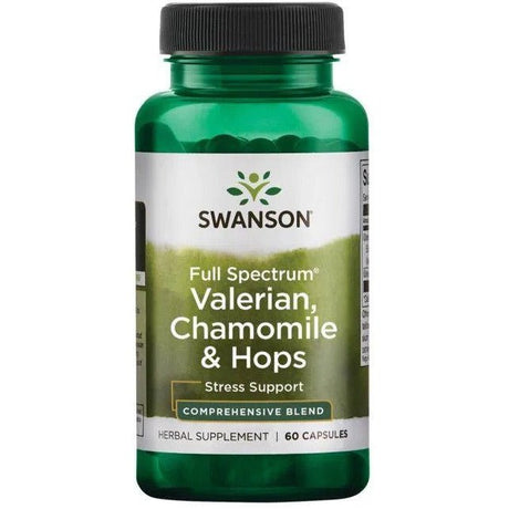 Waleriana Swanson Full Spectrum Valerian Chamomile & Hops 60 caps - Sklep Witaminki.pl