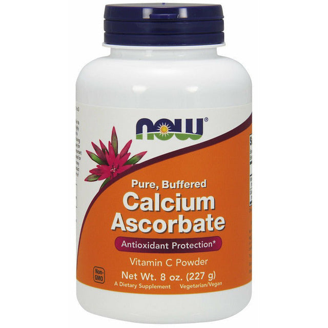 Wapń NOW Foods Calcium Ascorbate Pure Buffered Powder 227 g - Sklep Witaminki.pl