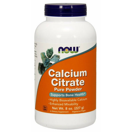 Wapń NOW Foods Calcium Citrate Pure Powder 227 g - Sklep Witaminki.pl