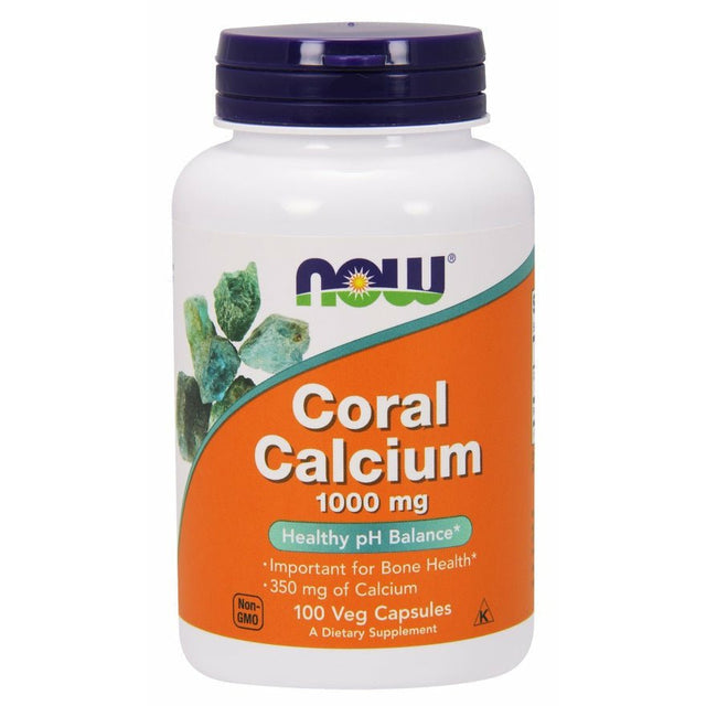 Wapń NOW Foods Coral Calcium 1000 mg 100 vcaps - Sklep Witaminki.pl