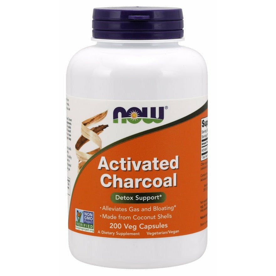 NOW Foods Activated Charcoal 200 vcaps Węgiel aktywny - Sklep Witaminki.pl